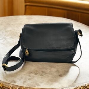 VTG Etienne Aigner black leather crossbody bag